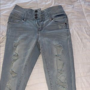 High Waist Ripped Jeans